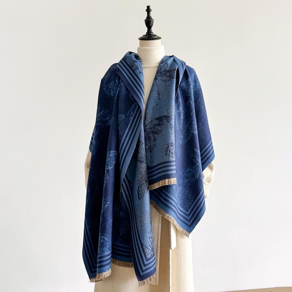 Luxury Cashmere Plaid Scarf Winter Women Pashmina Shawls Warm Blanket Wraps Female Foulard Bandana  Thick Scarves Hijab