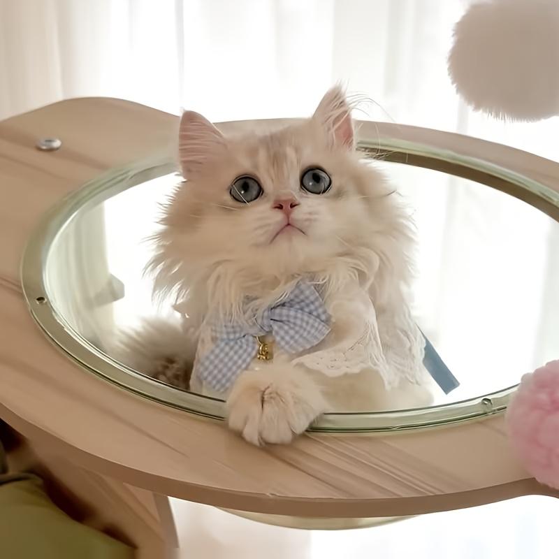 Pearl Bow Lace Pet Scarf, Checkered Adjustable Collar for Cats & Dogs, Party Photo Accessory