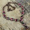 Facettierte mehrfarbige Turmalin Edelsteinkette elektrogeformte Kupferkette handgefertigte verstellbare Kettenhalskette Geburtsstein Schmuck Geschenke für Mama