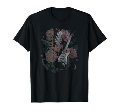 Fender Wüstenrose Himmlische Gitarre und Logo T-Shirt