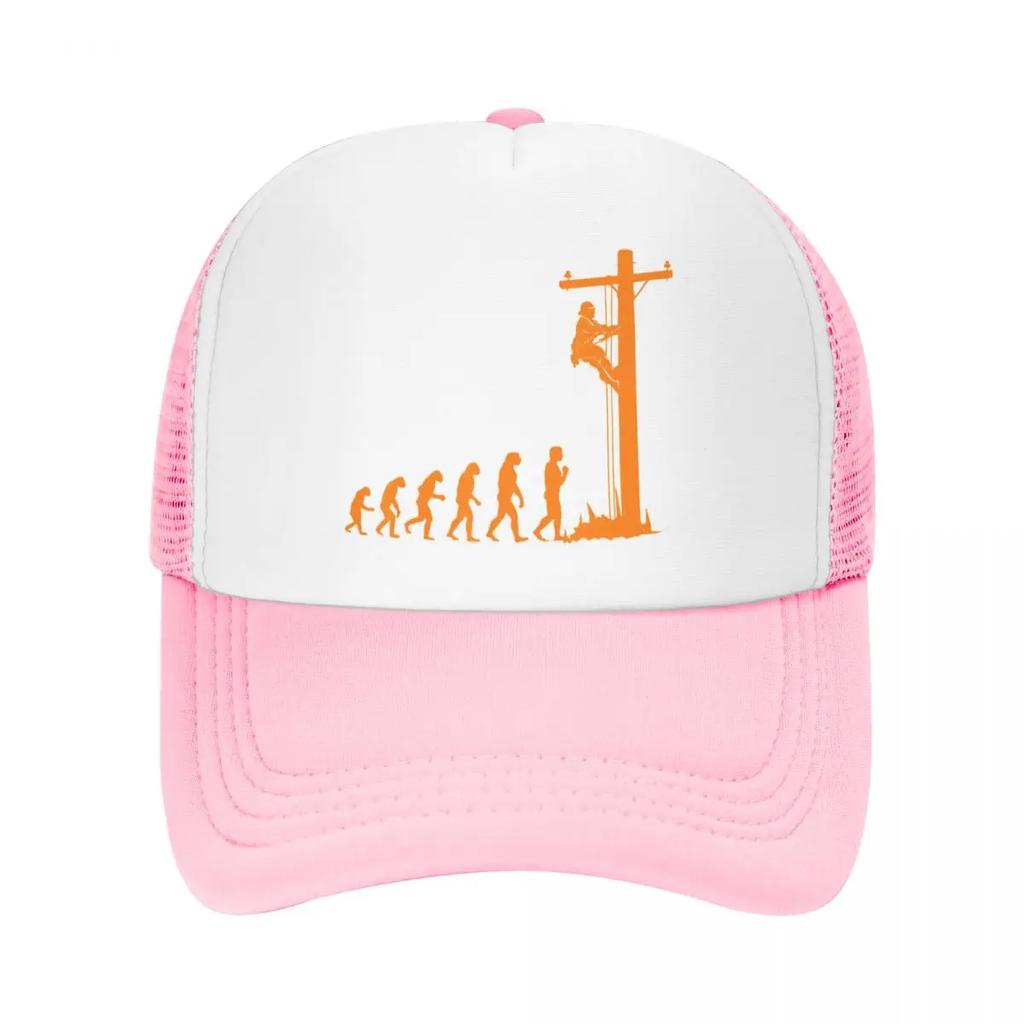 Cool Unique Evolution Of LineUnisex Baseball Cap Unisex Women Breathable Funny Electrician Gift Trucker Hat Outdoor Snapback Hats