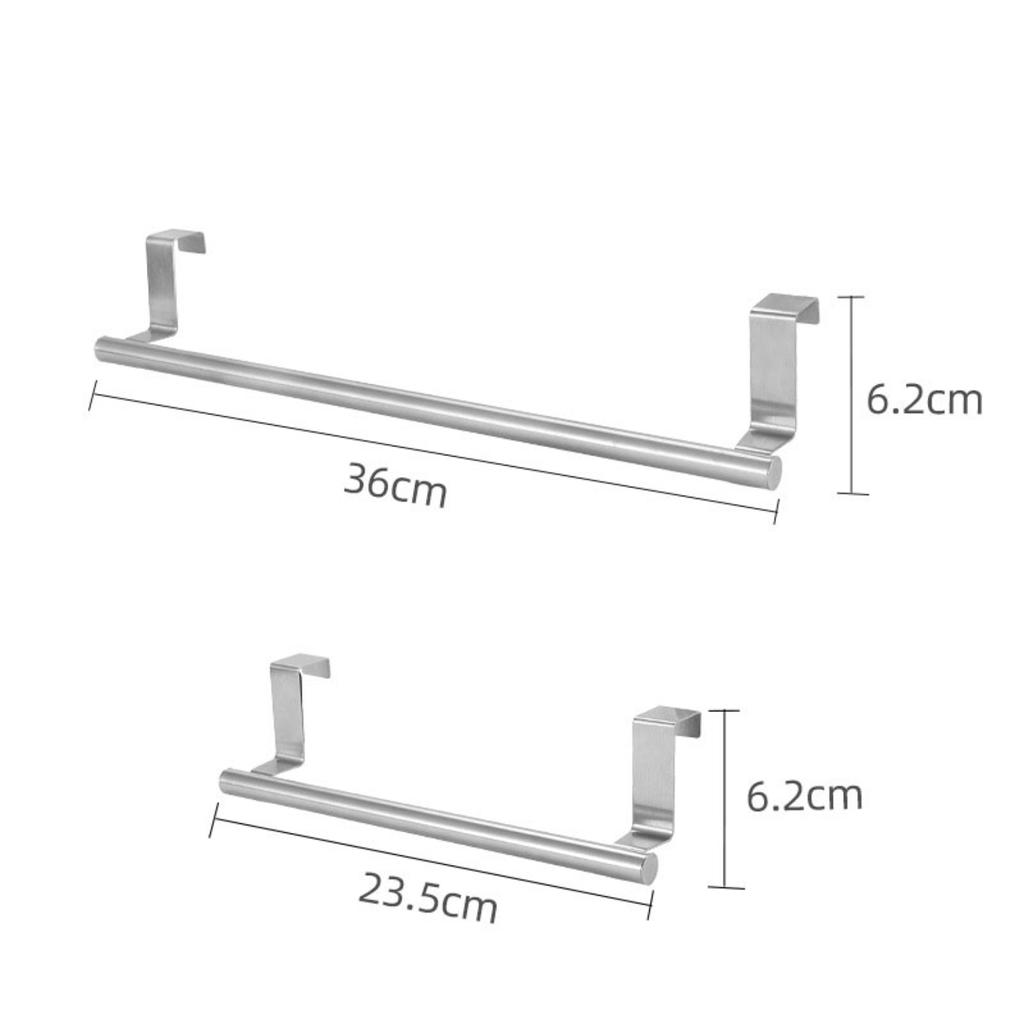 Multi-purpose Towel Rack Stainless Steel Single Pole Towel Rack  Punching Cabinet Door Back Rag Hanging Rack Towel