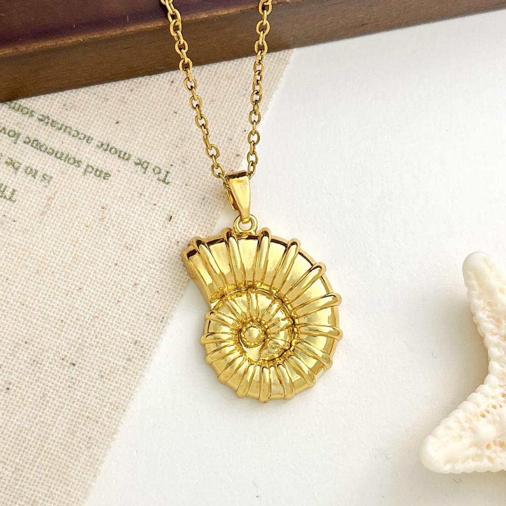 Ocean Sea Turtle Conch Summer Necklace Women's Small-Scale Design Trendy Beachwear Style Collar Chain