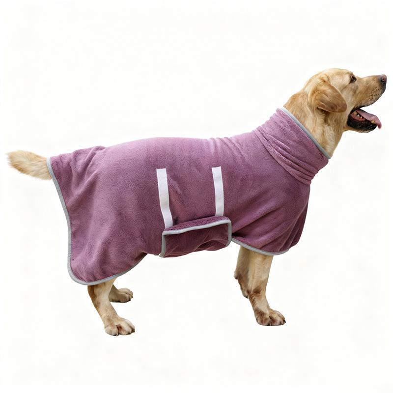 

Pet absorbent bath towel, dog bathrobe, super absorbent, quick-drying, no hair loss, universal bath products for cats and dogs S