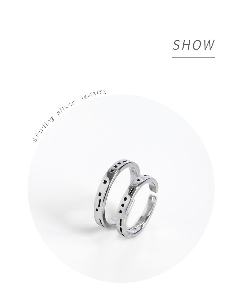 Personalized Morse Code Love Couple Rings In S925 Sterling Silver - Creative Korean Style for Men and Women