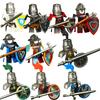 Medieval Military Noble Knights Building Blocks Figures Accessories Helmet Armor Shield Sword MOC Bricks Toys Friends Gifts