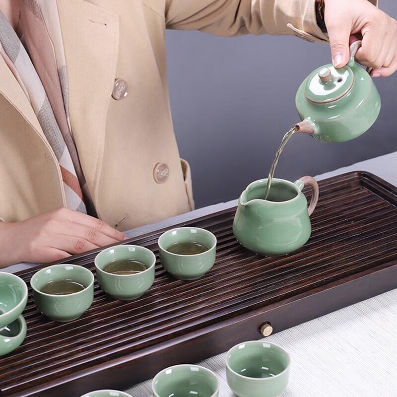 Longquan Celadon 10-Piece Chinese Tea Set
