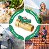 3PCS Garden Hose Shut Off Valve 3/4 Inch GHT High Flow Heavy Duty Brass Water Hose Ball Valve with 2 Washer Universal for Faucet