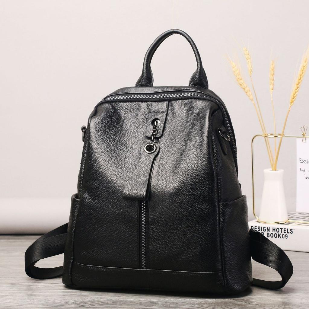 Rucsac din piele de vacă, Geantă de călătorie versatilă din piele la modă, Geantă de damă din piele de vacă moale