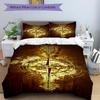 3pc Compass Arrow Cover Set - 1 Quilt Cover + 2 Pillowcases, All Seasons Bedroom Setting, Perfect for Home045