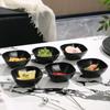 10 Piece Flower/Square Seasoning Dish Black Snack Bowl Kitchen Tableware Appetizer Dish  Restaurant