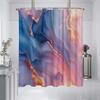 1pc Pink Marble Printed Waterproof Shower Curtain Shower Partition Hanging Curtain with 12 Hooks Multiple Sizes Easy To Install