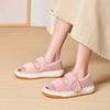 Fashion Summer Home Slippers Thick-soled Sandals Double Straps Wide Sandals Do Not Slip Comfortable Walking Sandals for Men and Women