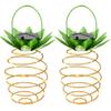 LED Copper Light Solar Power Lights String Pineapple Lamp Lantern Waterproof Outdoor Garden Decoration