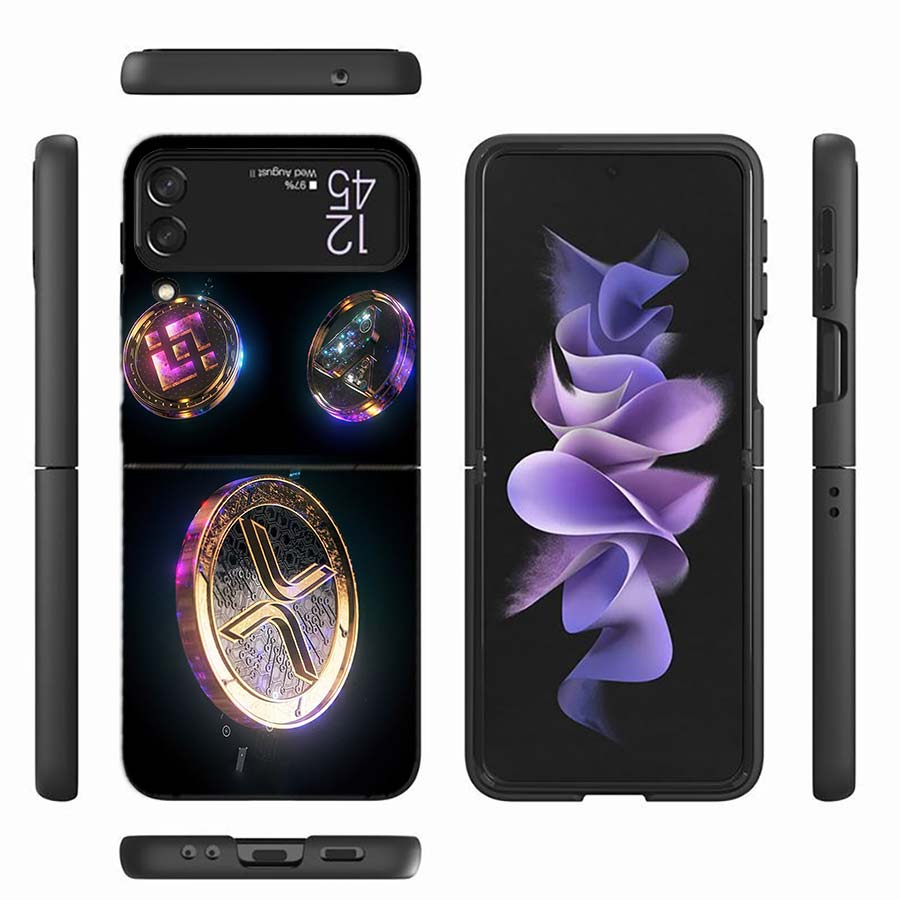 

Крипто Чехол для телефона XRP Ripple для Samsung Z Flip 6 7 5G Z Flip 5 Galaxy Z Flip 3 4 5G ZFlip Ударопрочный Жесткий Чехол TPU PC Coque Ca Galaxy Z Flip 7 5G