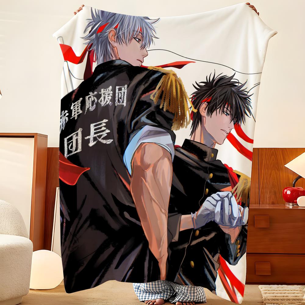 Anime Gg-Gintama-Aa Throw Flannel Throw Blanket, Lightweight Cozy, Durable Washable Cute Cool