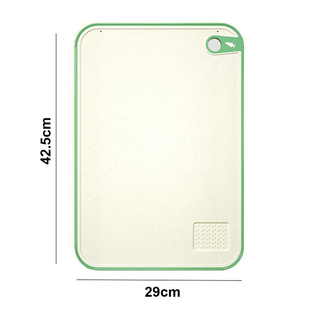 Household Double-Sided Cutting Board Antibacterial Anti-Mold Cutting Board Kitchen Fruit Knife Occupancy Board Wheat Case Board