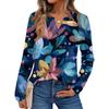 Women's Floral Print Long Sleeve  Shirt Elegant Casual Tops Trendy Shirt Tops
