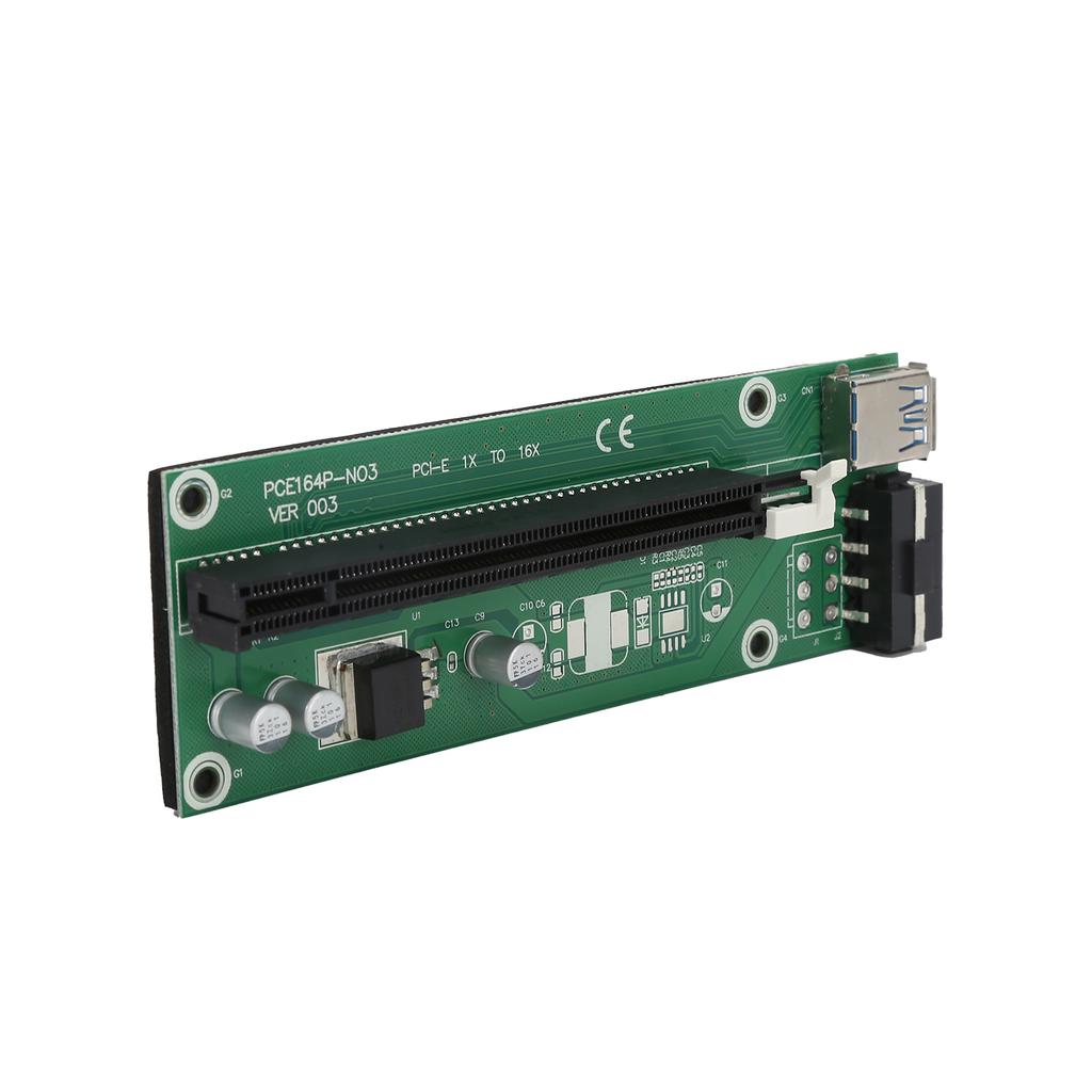 PCIE Riser 60cm 23.6in USB 3.0 PCIe Extender 1X 16X PCIE to Serial SATA Power Cable for Bitcoin Miner006
