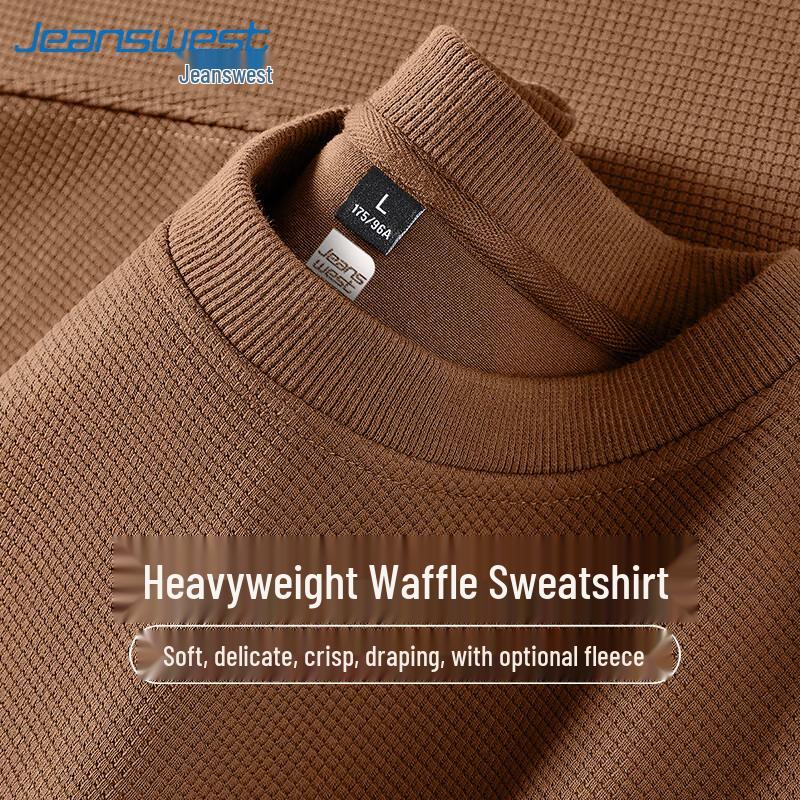 

Jeanswest Men s Heavyweight Waffle Knit Pullover Sweatshirt 3XL