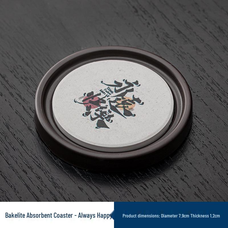 Bakelite Tea Cup Coaster & Holder - Creative Gongfu Ceremony Accessory & Heat Insulation Pad for Office & Home Use