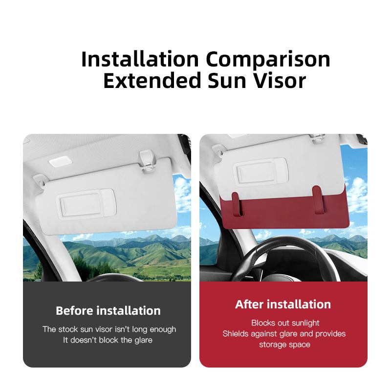 Car Sun Visor Extender Panel Sunglasses Card Storage Car Accessories For Honda Civic FIT CRV HRV Odyssey Vezel CRZ 5th CRX Pilot SM1