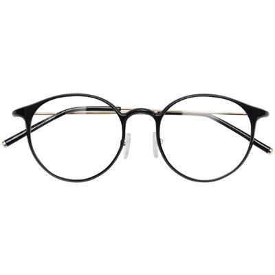 Blue Light Blocking UV PC Clear Fashion Slimming [Dollger] Glasses, Round, Non-Prescription, Ultra-Lightweight (7g), TR90, Protection, Protection,