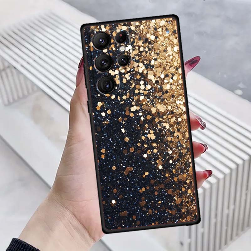 

Shining creative patterns For Samsung Galaxy S26 S25 S24 S23 S22 S21 S20 Ultra Plus FE 5G Black Soft TPU Phone Case Galaxy S26 Pro