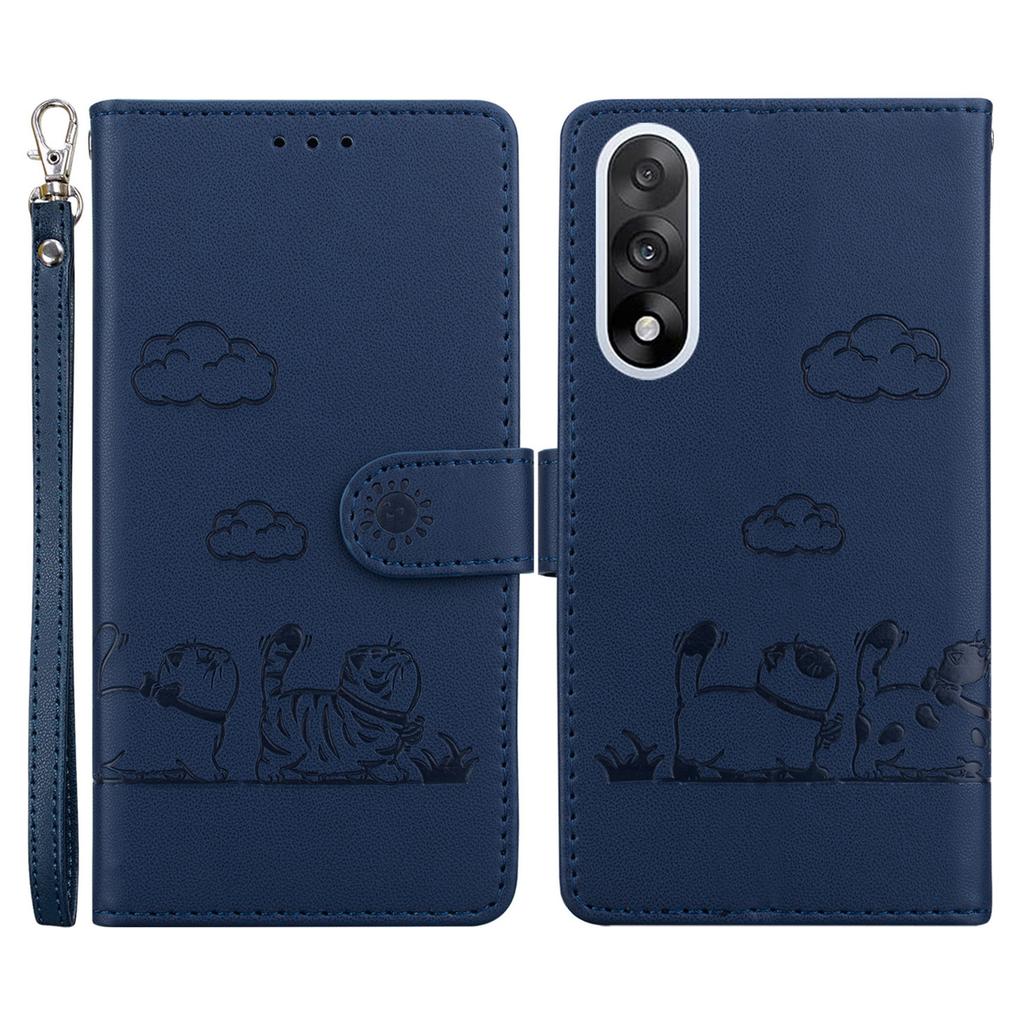 For OnePlus Nord 5 5G/Ace 5 Ultra 5G Case RFID Blocking Kitten Pattern TPU+PU Leather Phone Cover with Wrist Strap