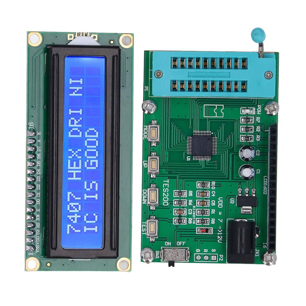 TES200 7-12VDC Integriertes Schaltungsmessgerät LED-Anzeige Schnelle Reaktion IC-Tester für 74 40 Serie