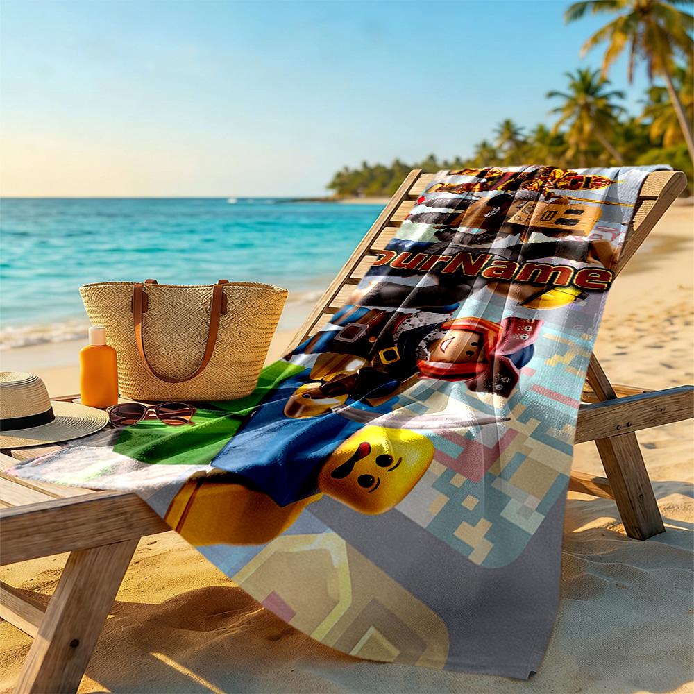 Roblox Customized Name Beach Towel Super Soft & Absorbent Suitable for Swimming Gym Camping Yoga Vacation