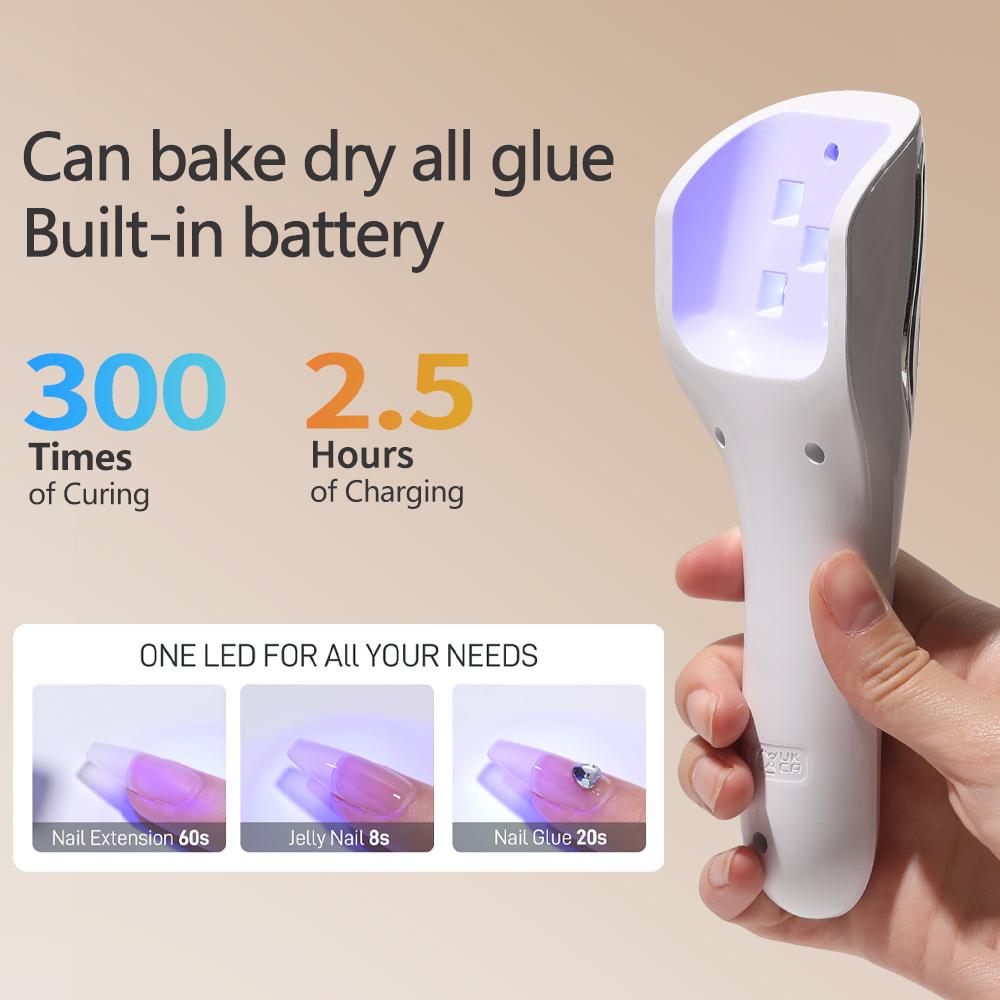 Handheld Nail Lamp Nails Mini Lampe Uv Led Lamp Portable Nail Lamp Flashlight Built-in battery For Nails Wireless Nails Gel Lamp