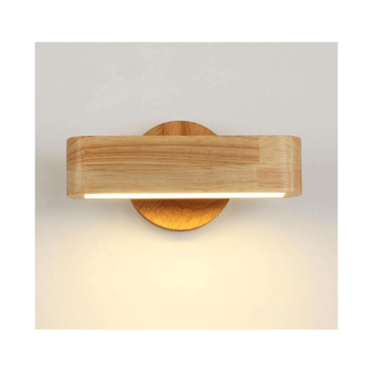 

Japanese Style Wall Lights Vintage Wooden Interior Wall Lamp Decorative Living Room Bedroom Bedside Vanity Lighting Fixture коричневий