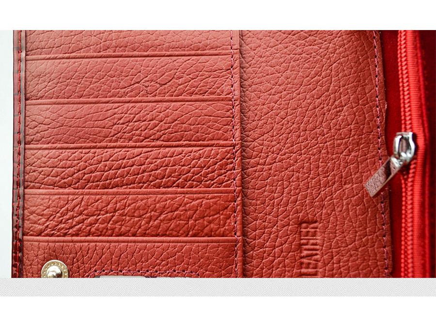 Top Layer Cowhide Women's Crocodile Pattern Genuine Leather Wallet and Clutch