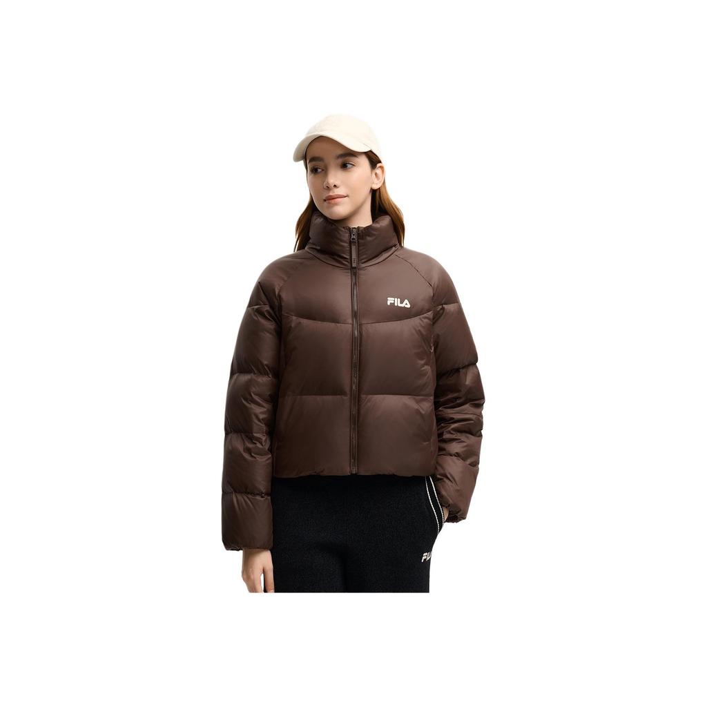 Fila Original Fashion Sports Warm Stand Collar Duck Down Jacket Women Jackets F51W549902F-BN