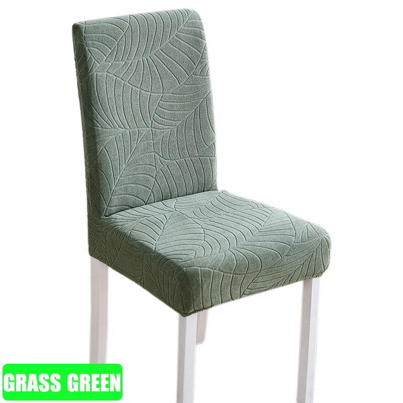 Elastic Chair Cover for Dining Room Wedding Banquet Hotel Solid Jacquard Chair Cover Stretch Chair Cover