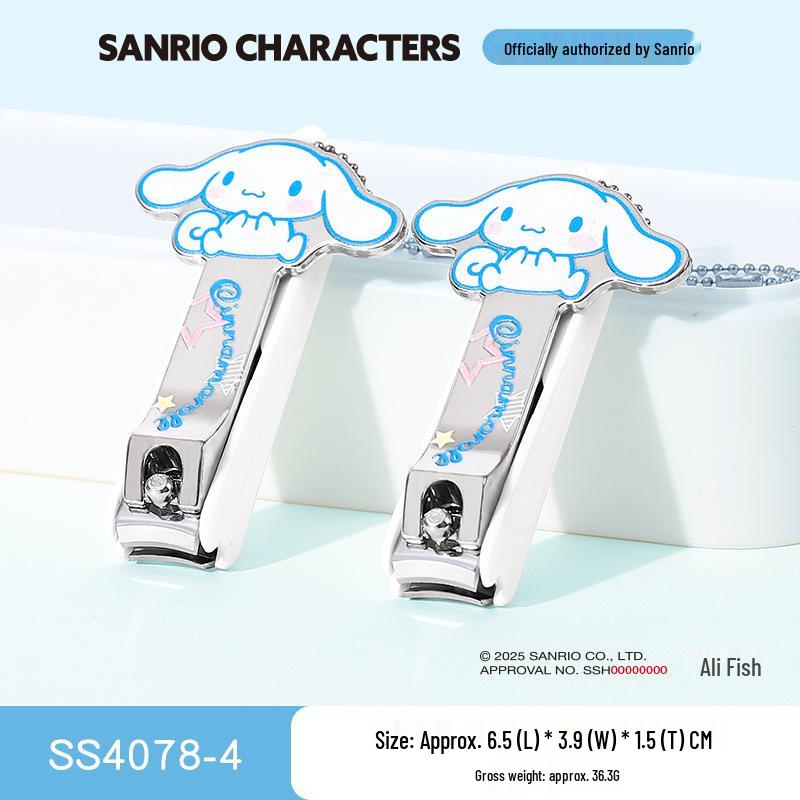 Sanrio Süße Spritzschutz-Flachkant-Nagelknipser für Mädchen - Maniküre-Werkzeug