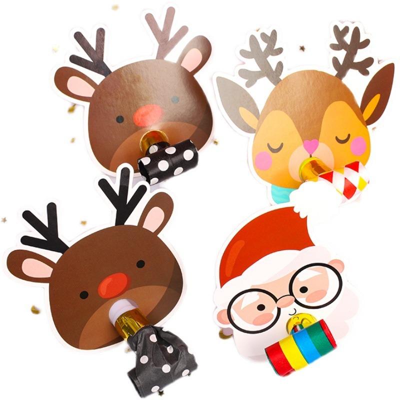 

Свисток в рождественском стиле «Дракон» с длинным носом, детские забавные игрушки, реквизит для выдувания