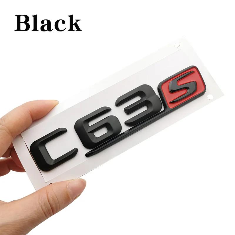 OTOKIT Chrome ABS C63s C43s Plastic Car Trunk Rear Letters Badge Emblem Emblems Decal Sticker for Mercedes Benz C Class C63S C43 AV1