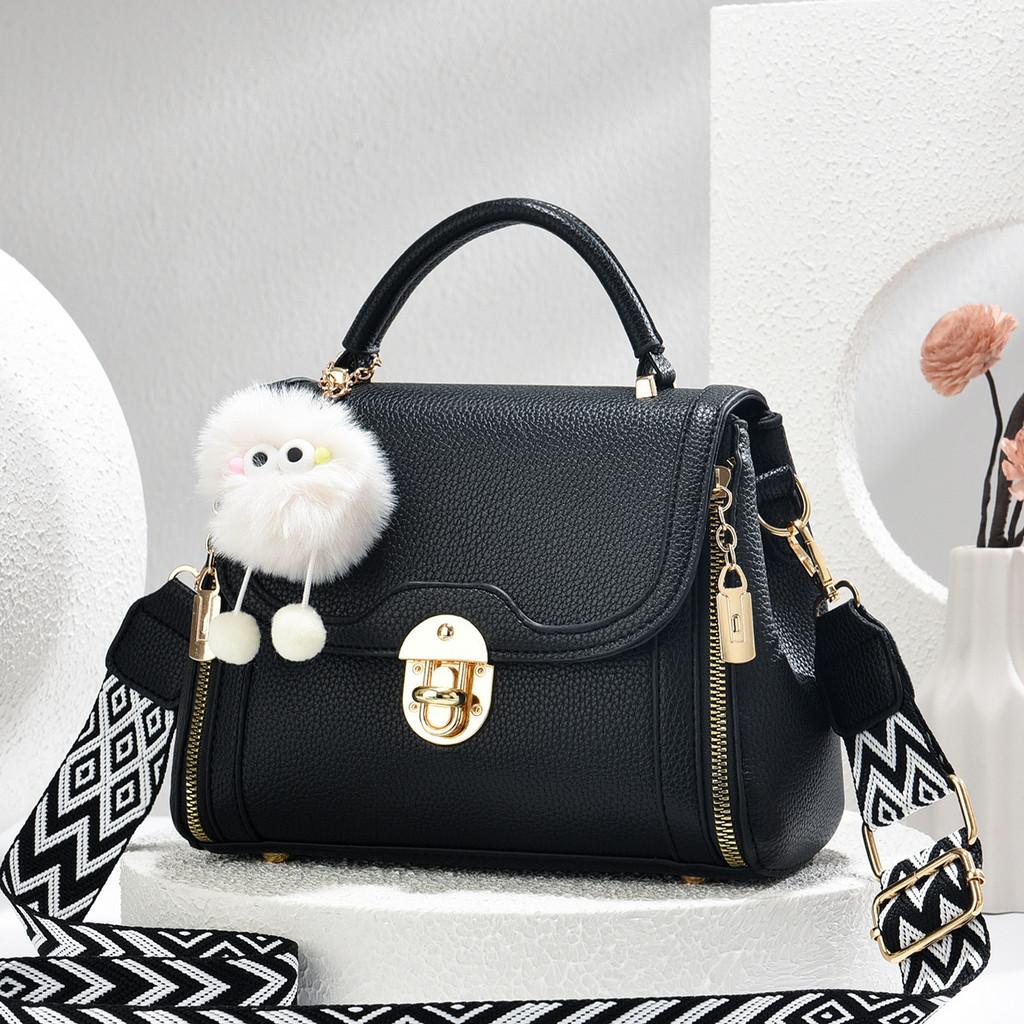 Solid Pu Color Single Shoulder Crossbody Bag With Zipper Women Compartments