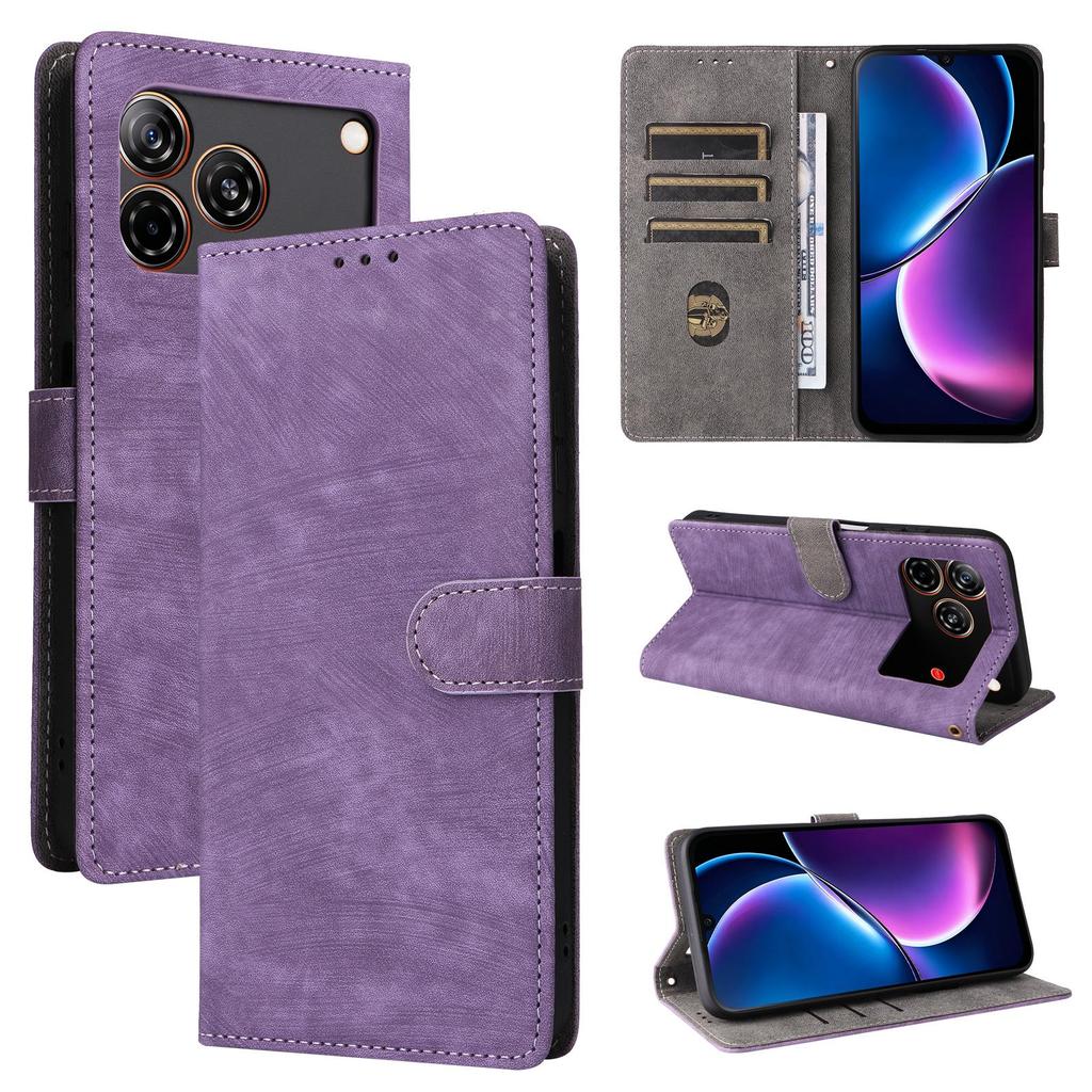 Étui à rabat compatible avec ZTE nubia A57 Étui de protection avec fermeture magnétique Portefeuille Étui de téléphone en cuir