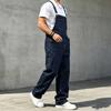 Europäische und amerikanische TEMU Herren Jeans Latzhose trendige Marke locker gerade High Street einfacher Overall