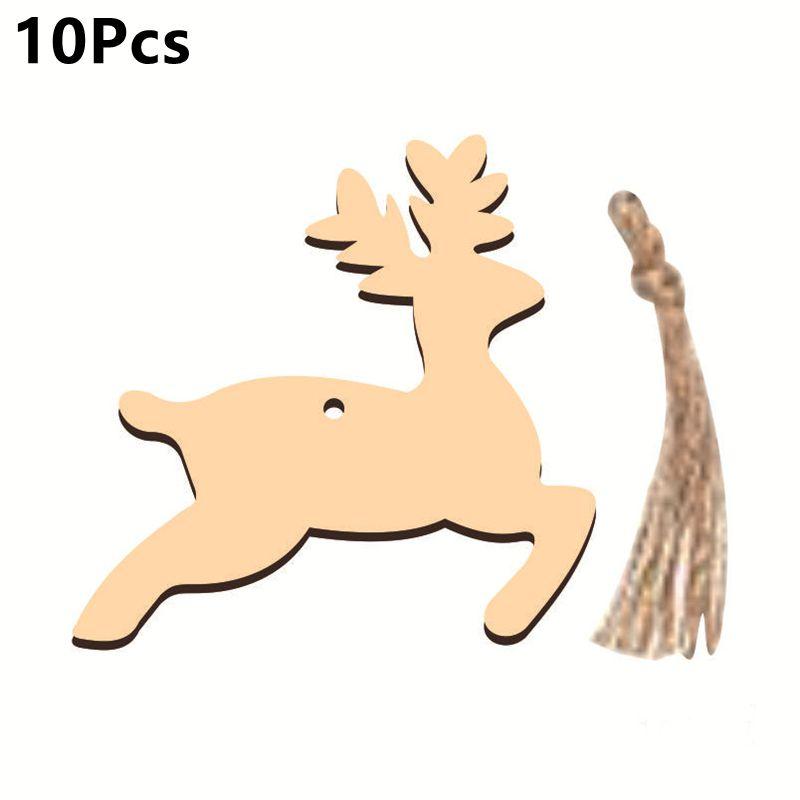 

Рождественские деревянные украшения, поделки, искусственный деревянный ангел, снеговик, подвесное украшение на елку, сделай сам, подарки для дома, вечеринки 10Pcs