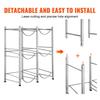 3 Tiers Water Jug Holder Double Row Water Bottle Rack for 6 Bottles Silver