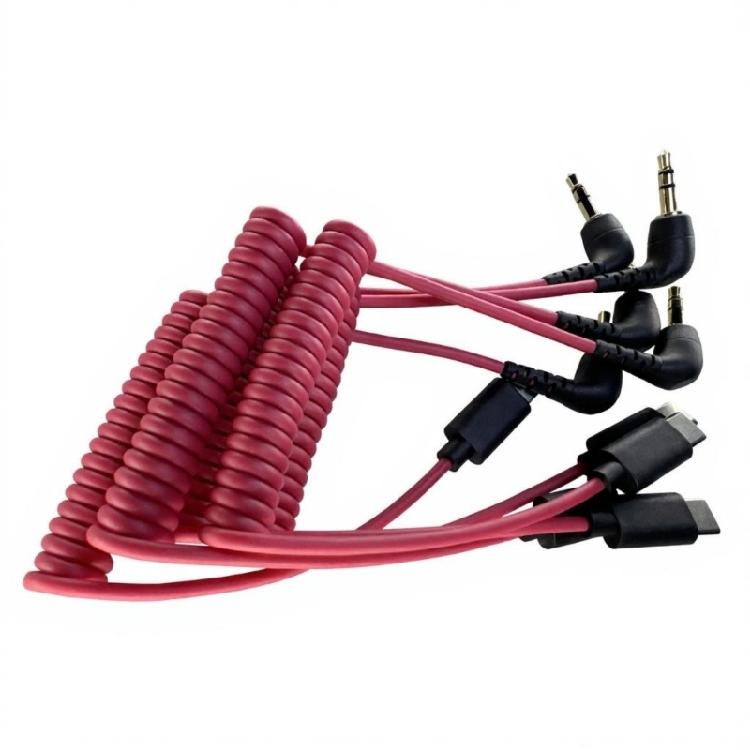 Stretchable 40Cm 3.5Mm To Type C Mics Cable For RODE Wireless GO/GO II Mics With Reinforced Stress Relief Design