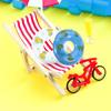 NOLITOY 5-Pack Miniature Duck Inflatable Rings, Dollhouse Decorations, Small Swimming Rings, Model Party Lightweight Plastic