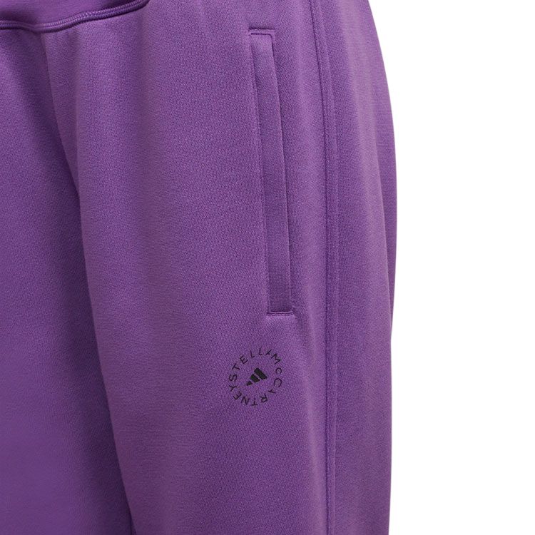 Adidas Solid Color Letter Print Logo High Waist Joggers Women Bottoms Purple HM3846