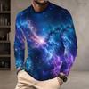 Men Plus Size Crew Neck Long Sleeve Shirt Black Gothic Skull Cross Lion Graphic Casual Street Style Top