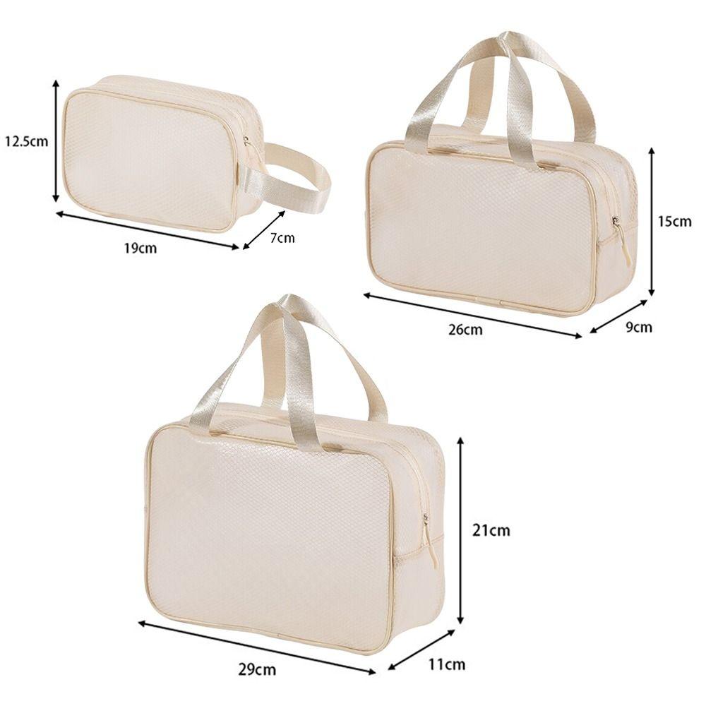 Handheld Mesh Makeup Bag Large Capacity Make Up Organizer Case New Cosmetic Bag  Travel