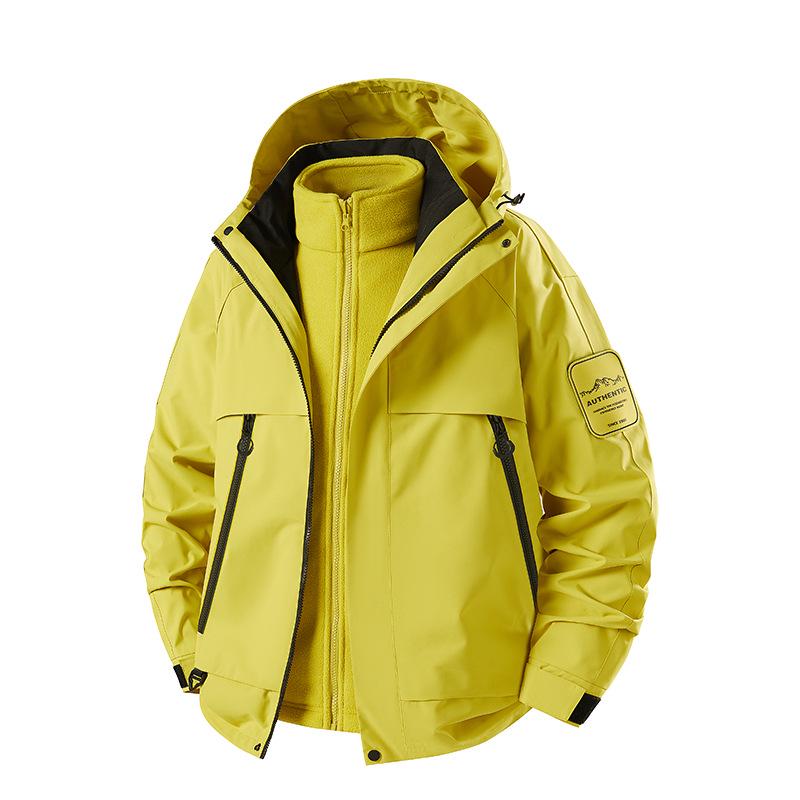 2025 Custom Logo Men's & Women's 3-in-1 Mountaineering Detachable Fleece Jacket Set